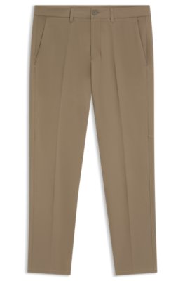 Boss Uomo Beige Pantaloni Slim Fit