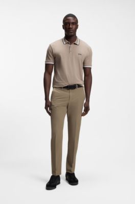 Pantalon Slim en tissu technique &agrave; &eacute;tirement quadridirectionnel, Beige