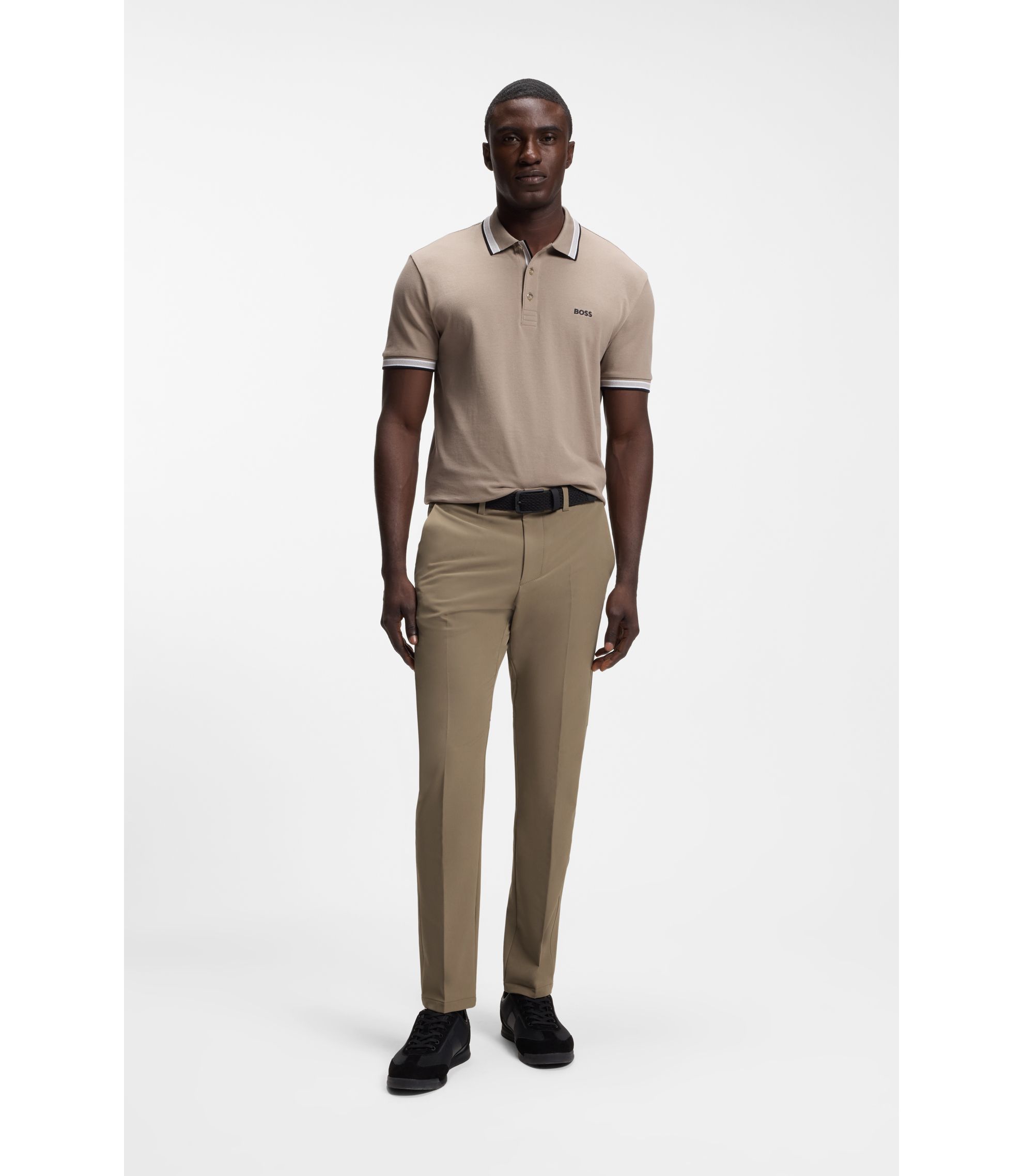 【定価30800円】BOSS スリムフィットパンツ はっ水ストレッチファブリック BOSS - スリムフィットパンツ はっ水ストレッチファブリック - ベージュ