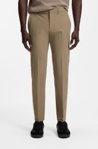 Slim-fit trousers in water-repellent stretch fabric, Beige