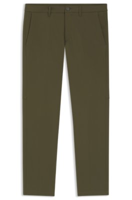 Boss Uomo Verde Scuro Pantaloni Slim Fit