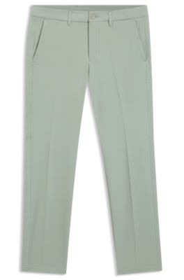 Pantalon Slim en tissu stretch d&eacute;perlant, Chaux