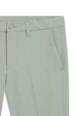 Pantalon Slim en tissu stretch d&eacute;perlant, Chaux