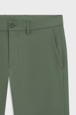 Funktionelle Slim-Fit Hose mit Vier-Wege-Stretch, Gr&uuml;n