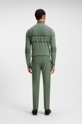 Funktionelle Slim-Fit Hose mit Vier-Wege-Stretch, Gr&uuml;n