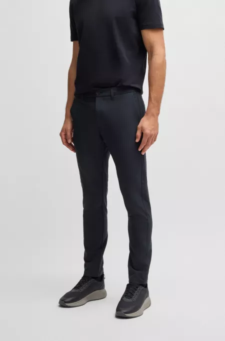 Slim-fit trousers in water-repellent stretch fabric