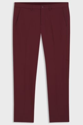 Slim-fit technical trousers with four-way stretch, Dark pink
