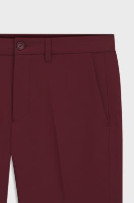 Slim-fit technical trousers with four-way stretch, Dark pink