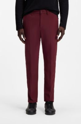 Slim-fit technical trousers with four-way stretch, Dark pink