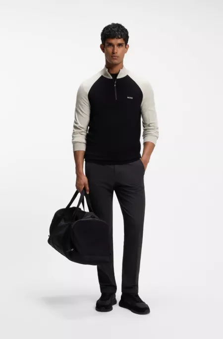 Regular-fit trousers in water-repellent stretch fabric