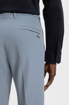 Regular-fit trousers in water-repellent stretch fabric, Dark Grey