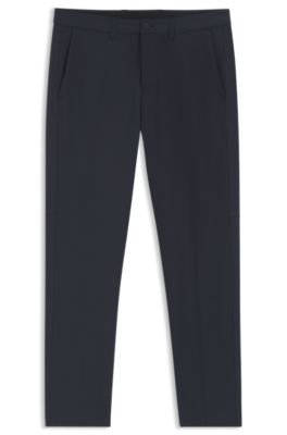 Regular-fit trousers in water-repellent stretch fabric, Dark Blue