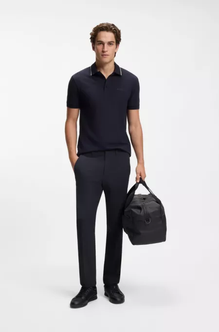 Regular-fit trousers in water-repellent stretch fabric