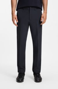 Regular-fit trousers in water-repellent stretch fabric, Dark Blue