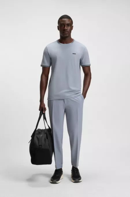 Tapered-fit trousers in water-repellent stretch fabric