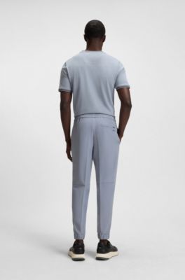 Tapered-fit trousers in water-repellent stretch fabric, Grey