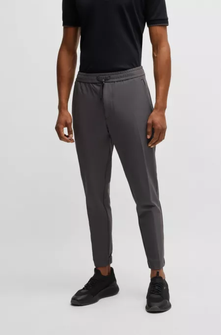 Tapered-fit trousers in water-repellent stretch fabric