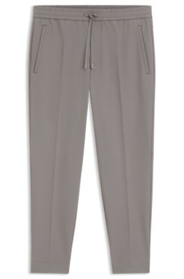 Tapered-fit trousers in water-repellent stretch fabric, Light Grey