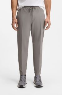 Tapered-fit trousers in water-repellent stretch fabric, Light Grey