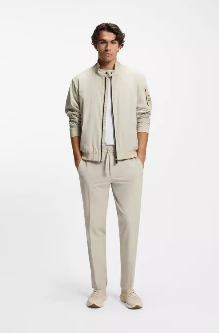 Tapered-fit trousers in water-repellent stretch fabric