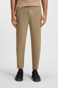 Tapered-fit broek van waterafstotend stretchmateriaal, Beige