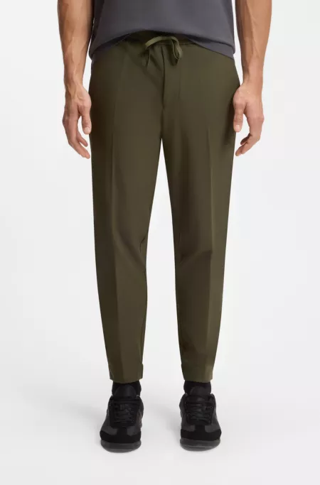 Tapered-fit trousers in water-repellent stretch fabric