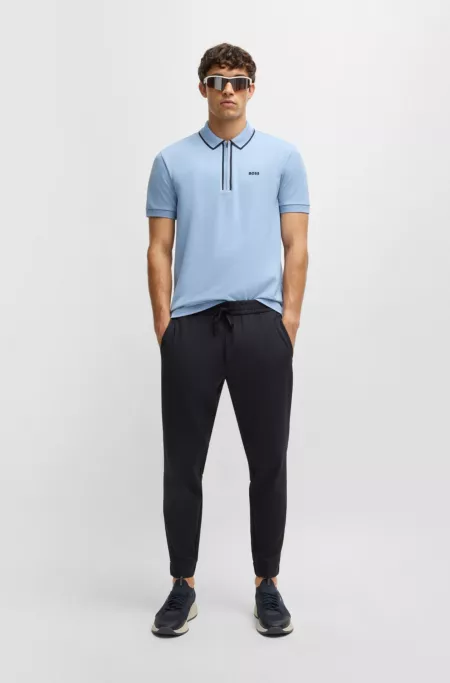 Tapered-fit trousers in water-repellent stretch fabric