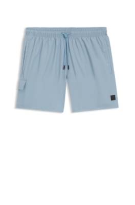 Cargo-pocket swim shorts with logo badge 1