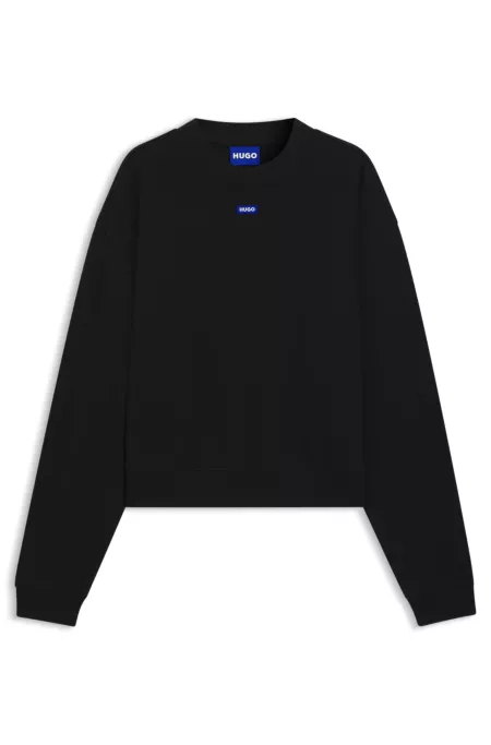 Sweatshirt aus Baumwoll-Terry mit Logo-Badge