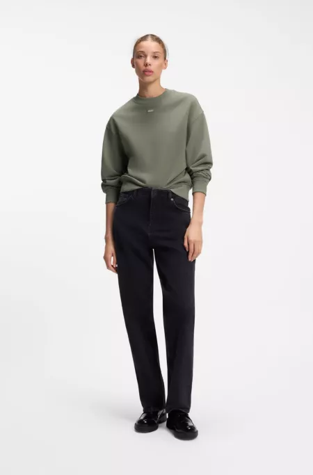 Cotton-terry sweatshirt with logo badge