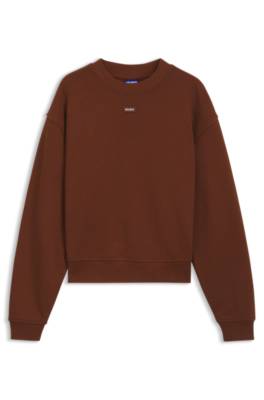 Cotton-terry sweatshirt with logo badge 4