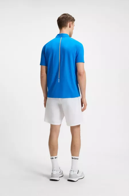 Active slim-fit polo shirt with bonded seams