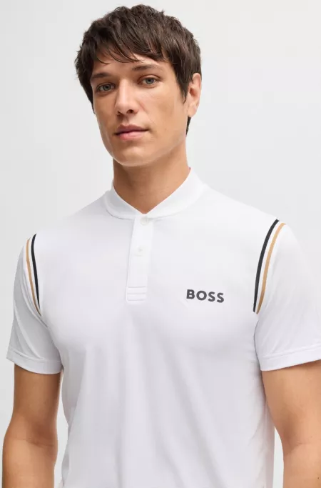 Active polo shirt with moisture control