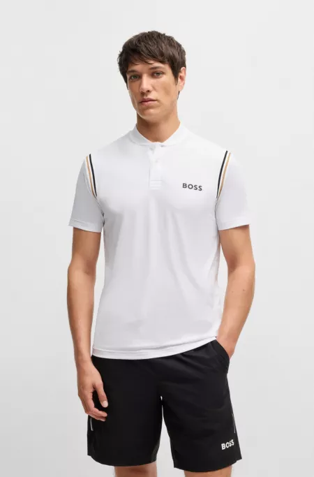 Active polo shirt with moisture control