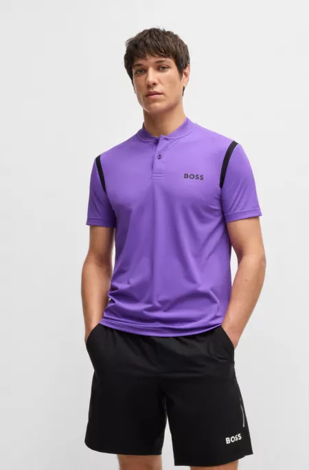 Active polo shirt with moisture control
