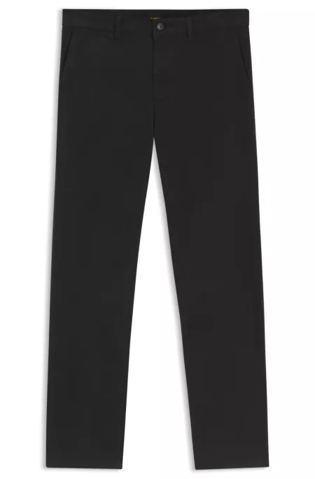 Regular-Fit Chino aus elastischem Baumwoll-Satin