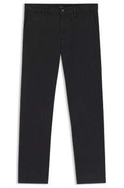 Regular-fit chinos in stretch-cotton satin