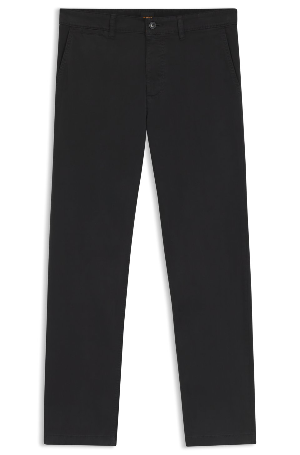 Regular-fit chinos in stretch-cotton satin