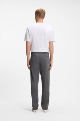 Boss Regular-fit chinos in stretch-cotton satin herr – bild 2