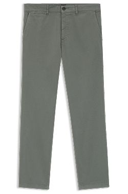 Regular-fit chinos in stretch-cotton satin
