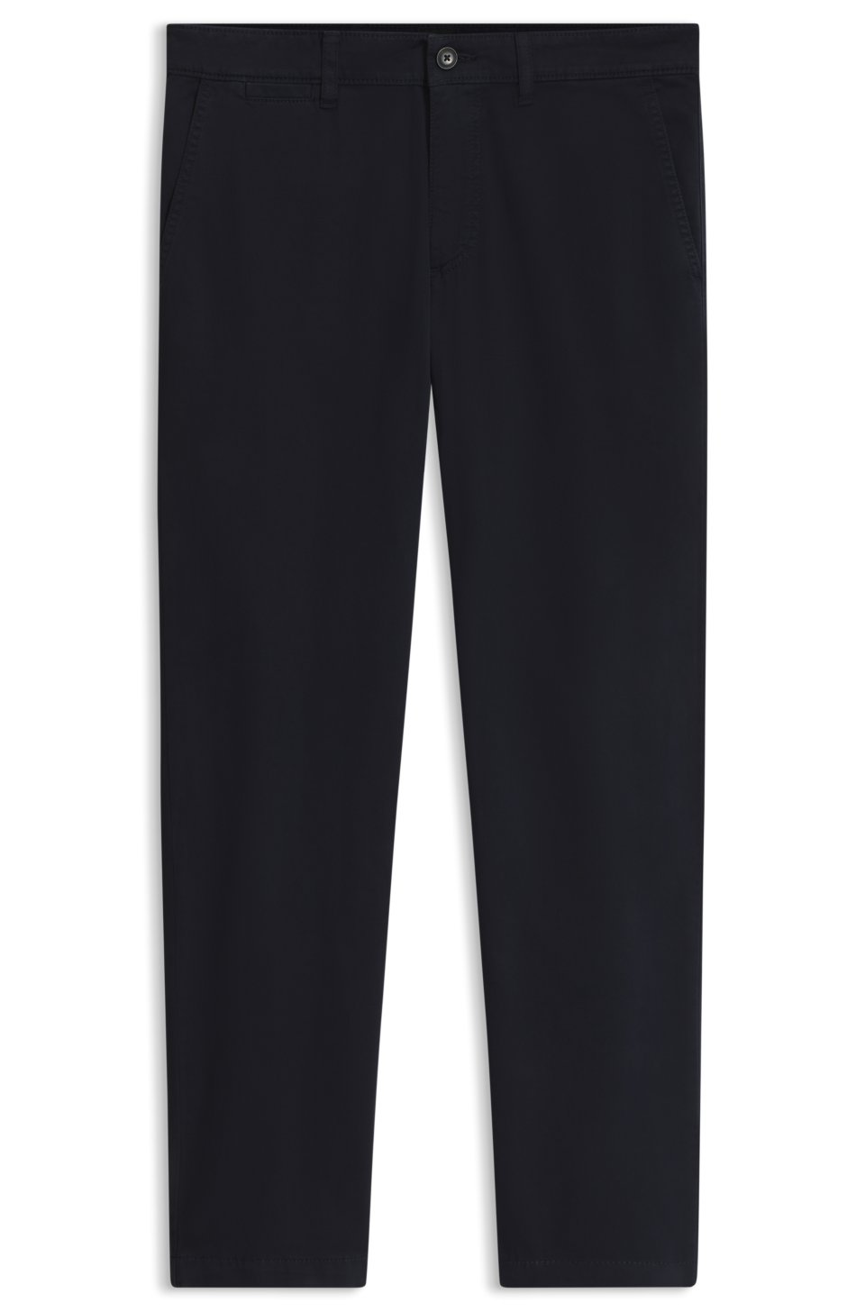 Regular-fit chinos in stretch-cotton satin