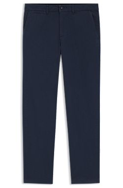 Regular-fit chinos in stretch-cotton satin
