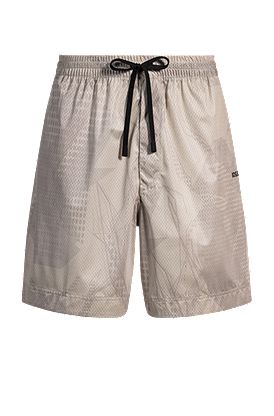 Shorts de estilo activo de malla laminada con estampado integral