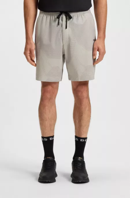 Short Active en mesh laminé à imprimé intégral