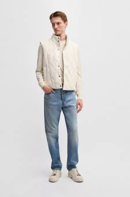 Classic-fit jeans in blue comfort-stretch denim