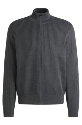HUGO BOSS Sidney Knit Quarter Zip Sweatshirt - Size M - New