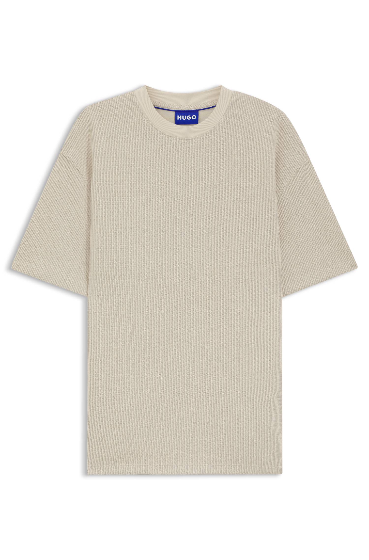 Hugo Cotton-jersey T-shirt with blue logo patch herr – bild 4
