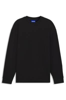 Cotton-blend T-shirt with waffle structure 1
