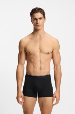 Three-pack of boxer briefs in a bamboo blend, Black / Grey / Blue