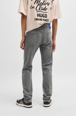 Jeans slim fit in denim elasticizzato grigio sfumato, Grigio